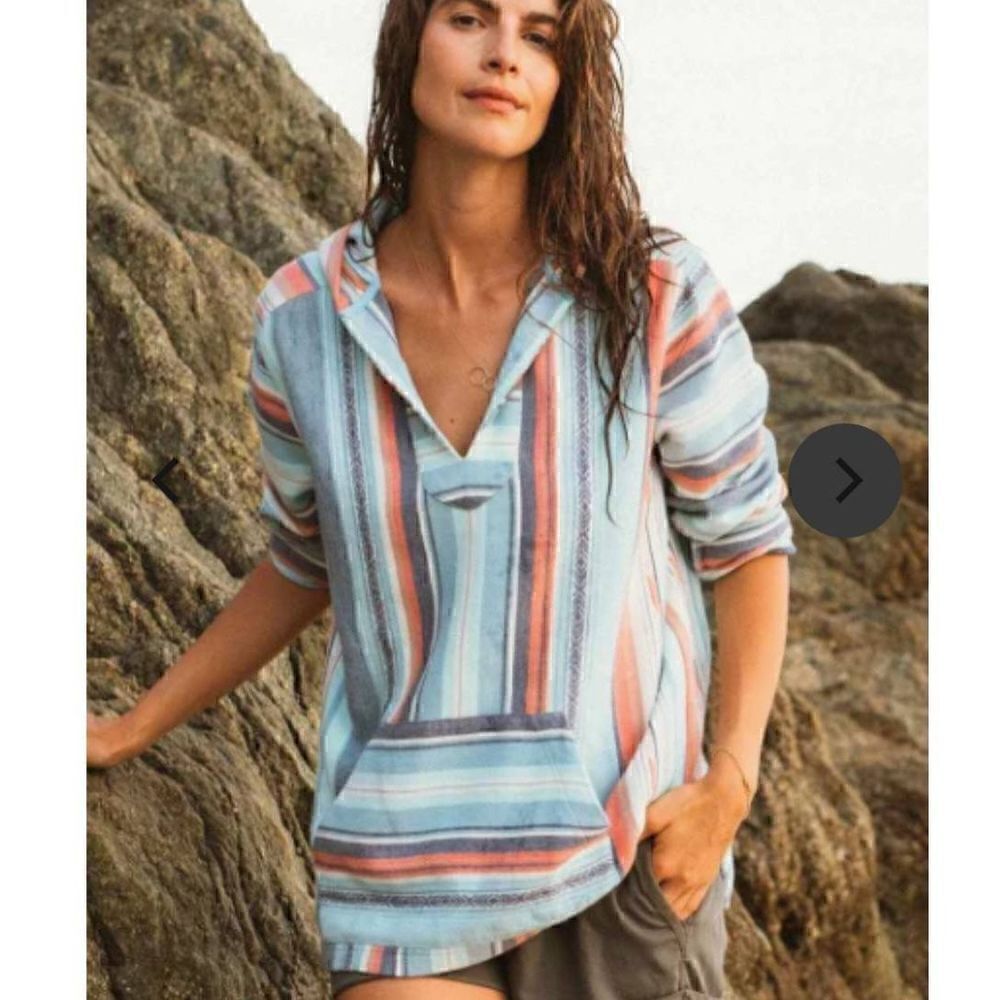 Faherty Baja Poncho Hoodie S